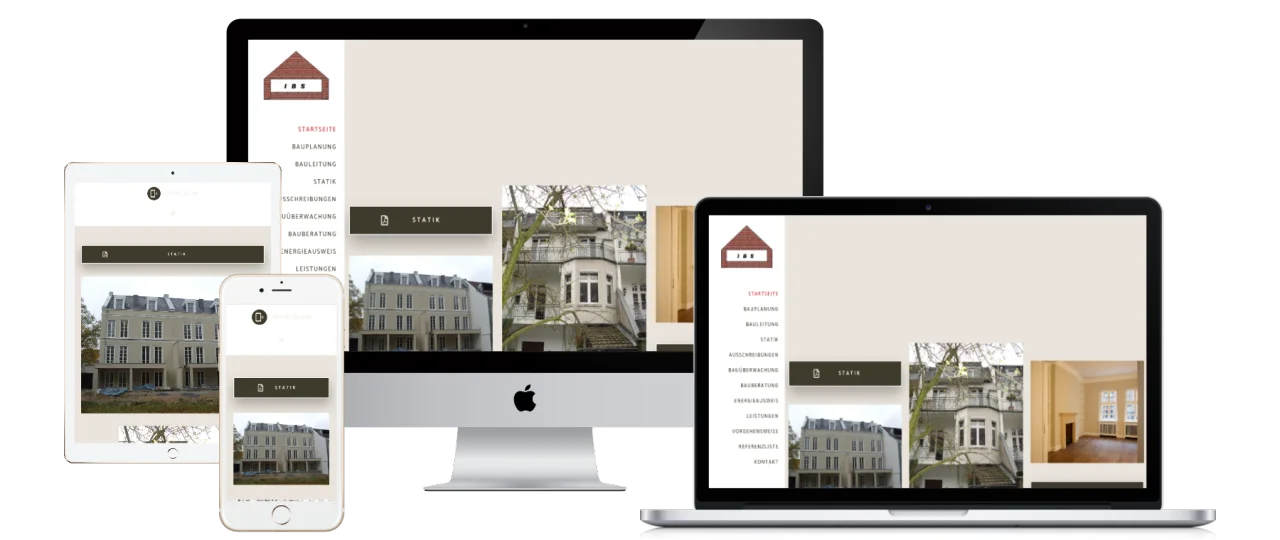 Firmenwebseite für Ingenieurgesellschaft